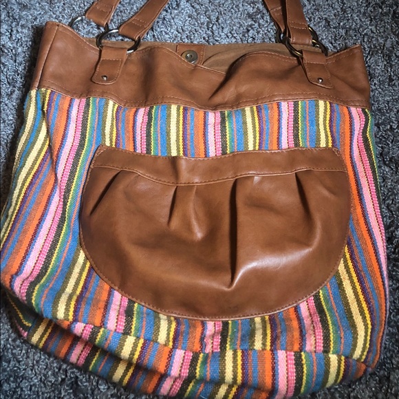 Striped Boho Bag - Picture 1 of 3